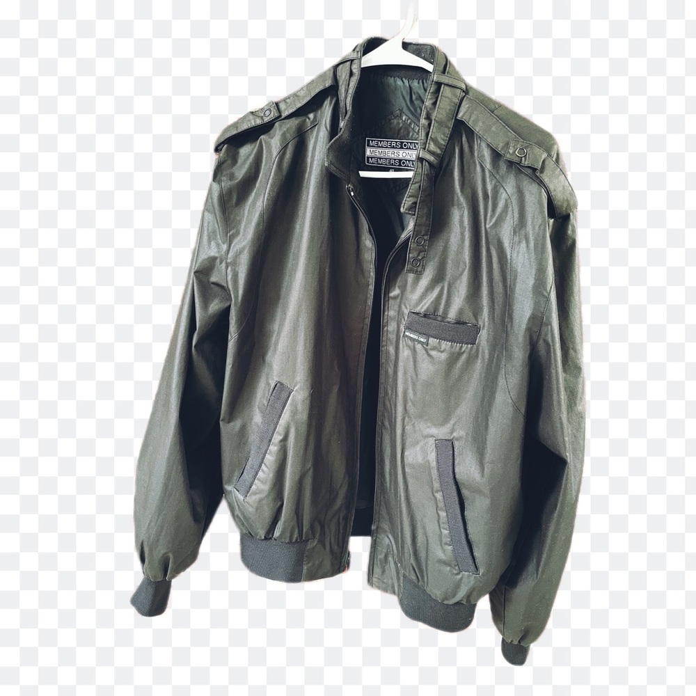 Members Only Jacket black medium vintage